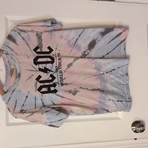 AC/DC tie dyed top